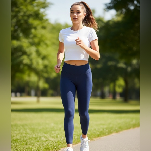 ALO Yoga Pants - ALO Yoga High-Waist Airbrush Leggings - Size XS (Dark Blue)